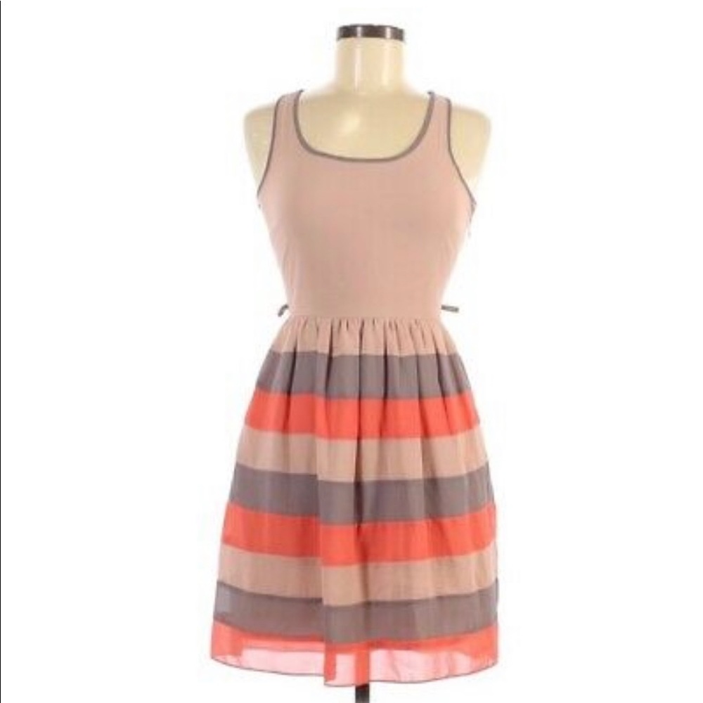 Maison Jules Colorblock Stripe Racerback Dress